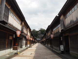 Fototapeta na wymiar Higasi Chaya District in kanazawa