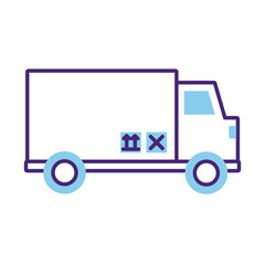 truck delivery service line style icon