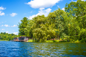 Fototapeta na wymiar Saratoga Lake Springs Kayak Shak Upstate New York Paddle