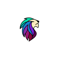 Lion Head with full color hair