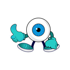 Obraz premium Illustration of an eye character mascot