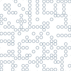 Seamless pattern, blue circle lines on white