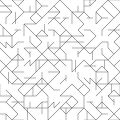 Seamless pattern, black lines on white