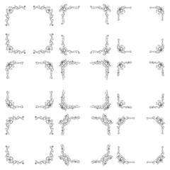 Obraz premium Classic Vitage Wedding Vector Ornaments frames Separator elements for Classic Vintage Wedding Invitation Hand Drawn Doodle