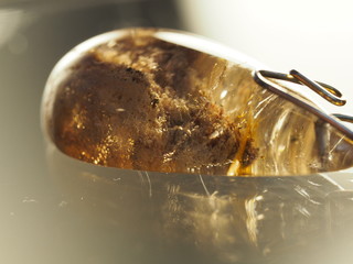 Lodolite Gemstone Polished Pendant in Studio Shot