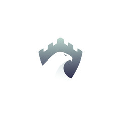Shield eagle unique logo - icon