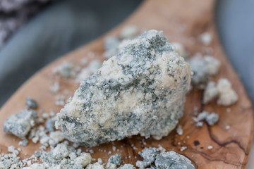 Closeup image of Turkish tulum cheese. Horizontal composition.