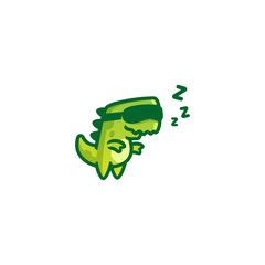 Cute Sleepy Crocodile