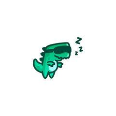 Cute Sleepy Crocodile