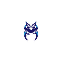 Creative owl logo with silhouette style