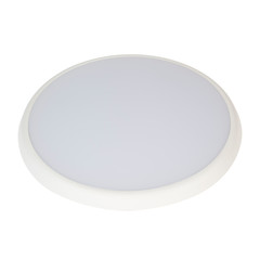 Circular modern energy saving LED down light bathroom lamp isolated on white background with fixtures