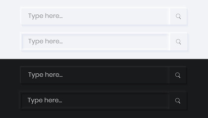 Square Search Bar Neumorphism UI