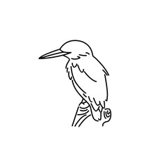 Fototapeta premium Bird line icon. Isolated on white background