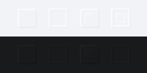Smooth Square Neumorphism Button UI
