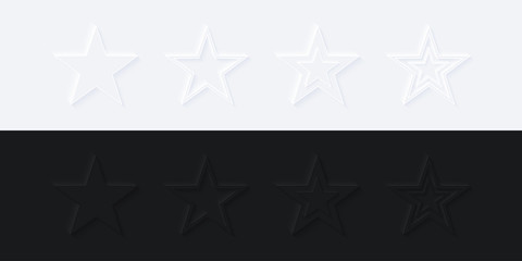 Smooth Star Neumorphism Button UI