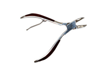 nail clippers, manicure tongs isolated on a white background