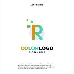 R letter logo, business logo design, vector icon.