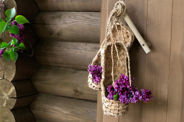 flowers in a wooden box