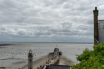 Cancale oysters town low tide