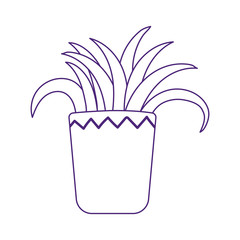potted plant decoration isolated icon white background line style