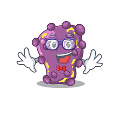 Mascot design style of geek shigella with glasses