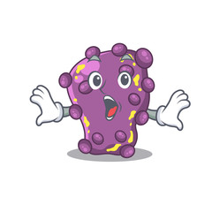 Cartoon design style of shigella has a surprised gesture
