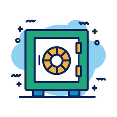 Obraz premium safe box detail style icon