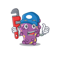 Shigella Smart Plumber cartoon character design with tool