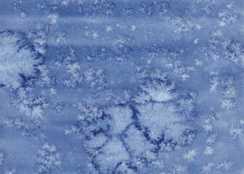 Watercolor abstract textured background in dark blue color