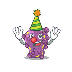 cartoon character design concept of cute clown shigella