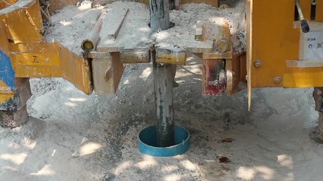 The machine is drilling artesian wells.