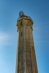 Lighthouse of the Alcatraz Island Prison in San francisco USA. Federal prison alcatraz lighthouse