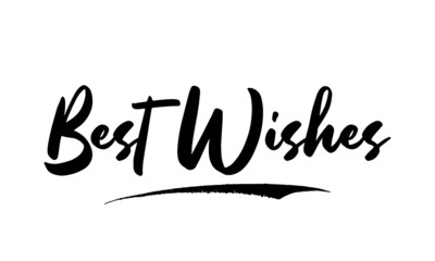 Best Wishes Calligraphy Black Color Text On White Background