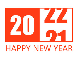 Happy New Year 2022 Design Template. Modern Design for Calendar, Invitations, Cards or Prints.