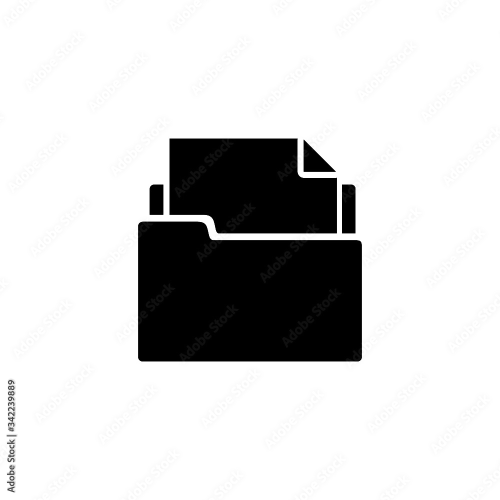 Poster file folder icon isolated on white background