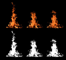 fire texture with few fire in row for your project