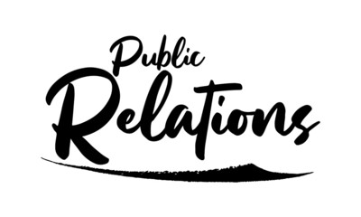 Public Relations Calligraphy Black Color Text On White Background