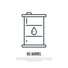 Liner oil barrel icon isolated on white background. Oil drum container. Barrel with oil drop symbol.  Stock vector illustration.