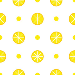 Modèle sans couture avec des citrons sur fond blanc, illustration vectorielle eps10
