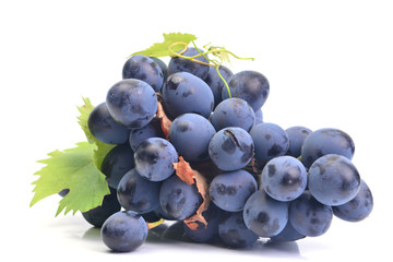 Grapes on a white background