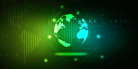 2d illustration world map abstract background