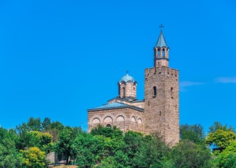 Fototapeta na wymiar Patriarchal Cathedral in the Tsarevets fortress. Veliko Tarnovo, Bulgaria