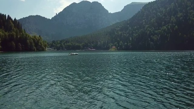 Lake Ritsa Abkhazia shooting over water 25.07.2018