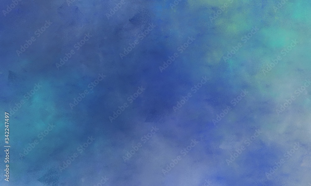 Poster abstract painted art old header with teal blue, light slate gray and cadet blue color with space for text or image