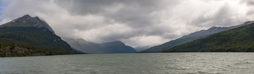 Landscape on the Lapataia river in Tierra del Fuego National Park, Argentina