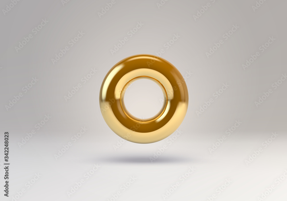 Aufkleber 3d vector element or simple isolated golden shape