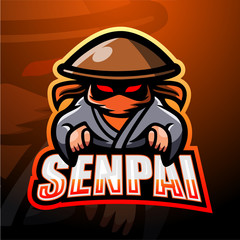 Senpai mascot esport logo design