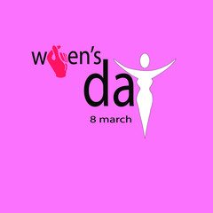 women's day 8 march logo vector