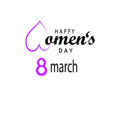 women's day 8 march logo vector