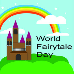 Naklejka premium World Fairytale Day. beauty fairyland